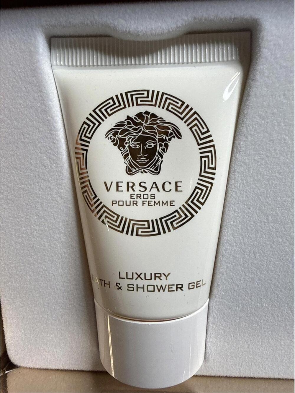 VERSACE Set Eros Pour Femme Bath Shower Gel, Body Lotion, Eau De Parfum Mini Set - Picture 5 of 9